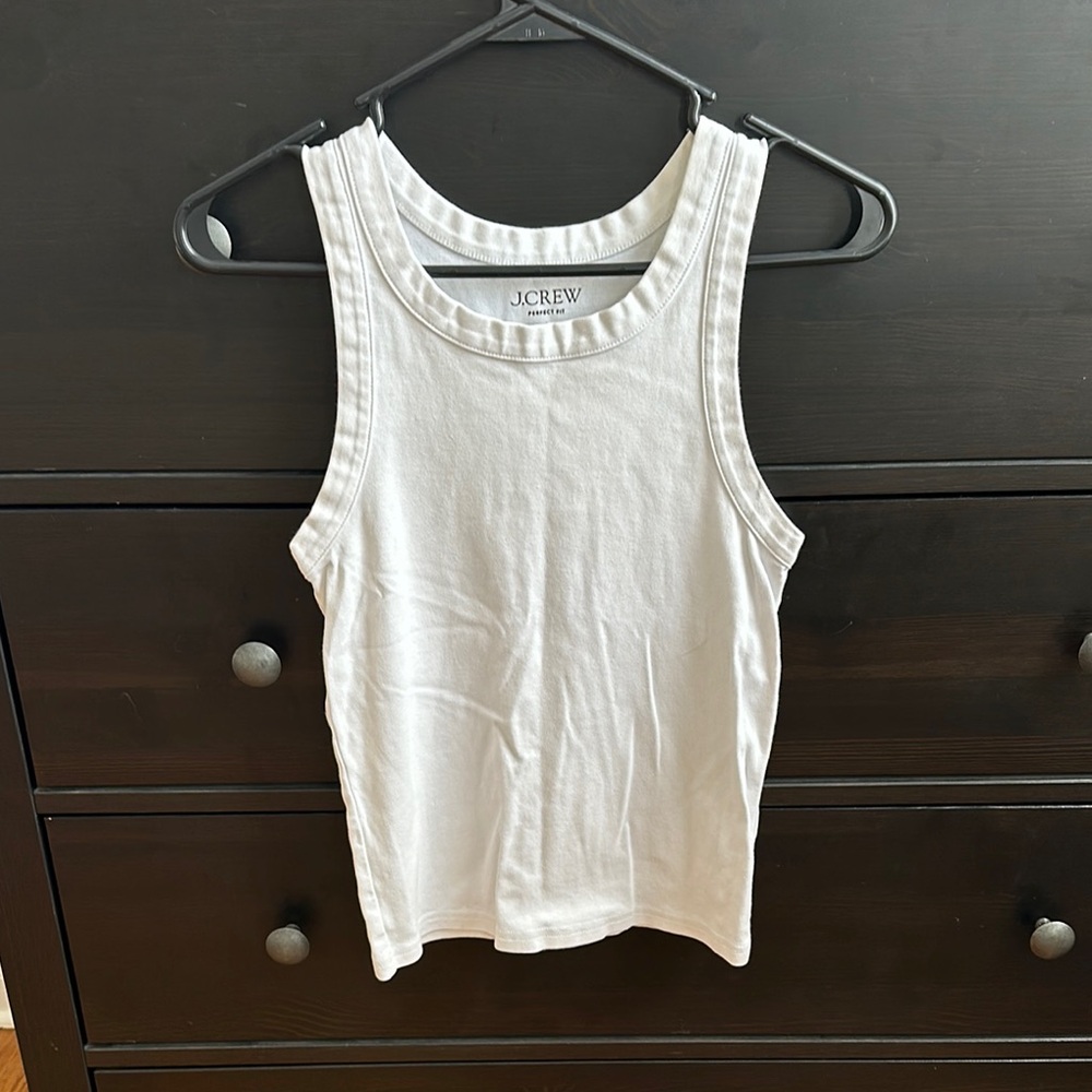 J. Crew Women's White Tank Top